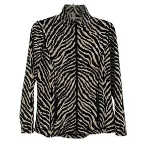 J.McLaughlin Billie Catalina cloth Animal Print  Zip Front Jacket size Small